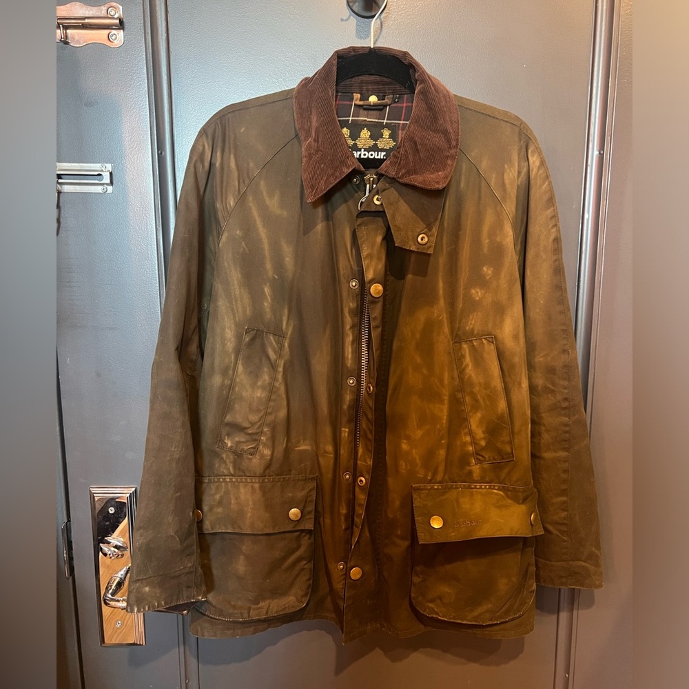 Barbour Beaufort waxed cotton barn jacket, small